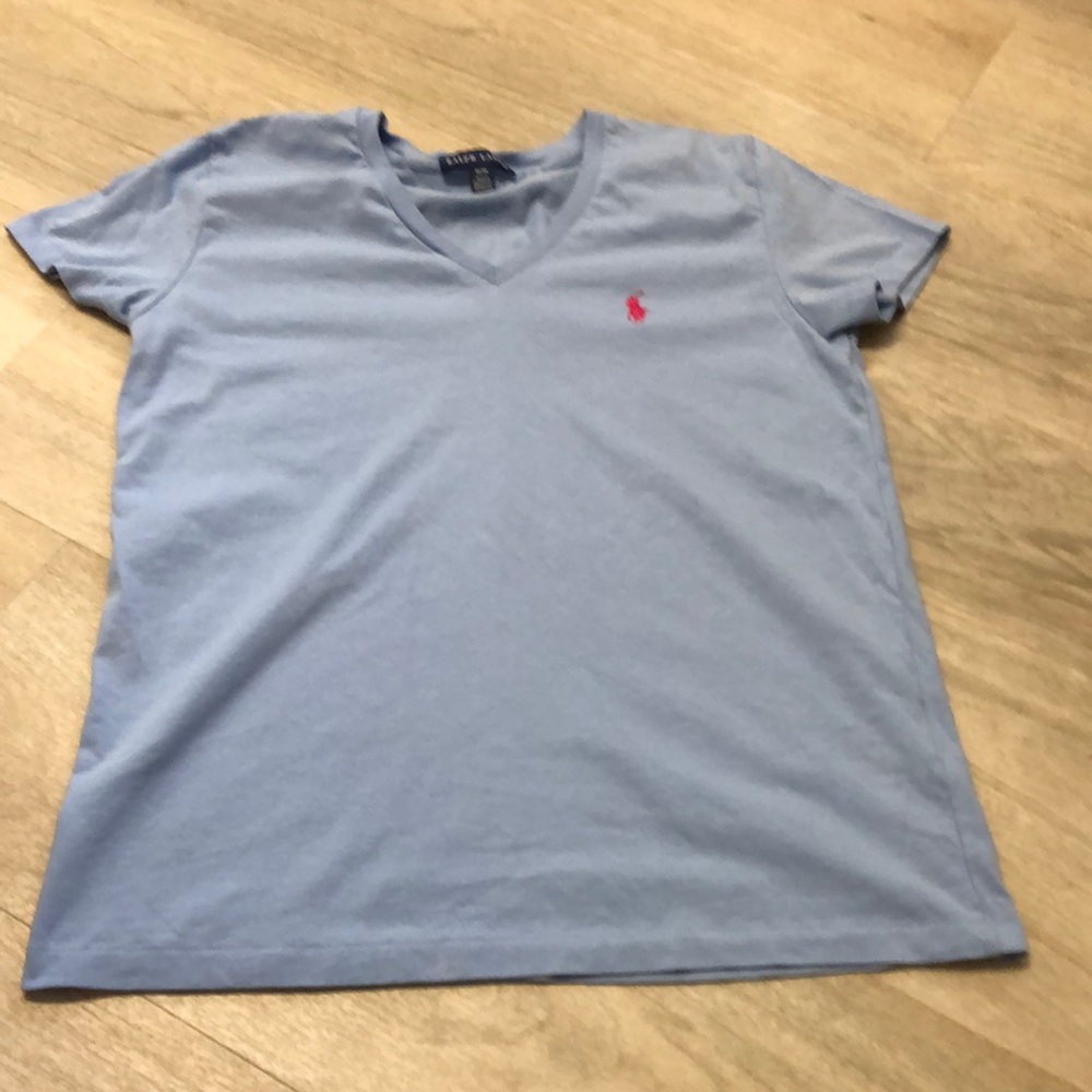 Ralph Lauren Light Blue V-Neck Tee